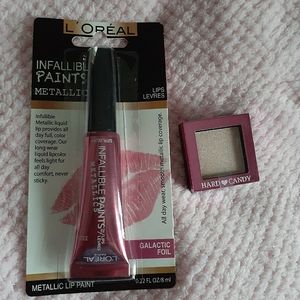 L'oreal infallible paints metallics liquid lip + Hard Candy eyeshadow single